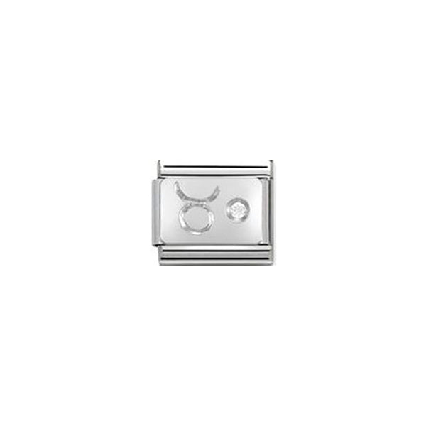 Composable Classic Zodiac Stainless Steel, Cubic Zirconia and Sterling Silver - Taurus