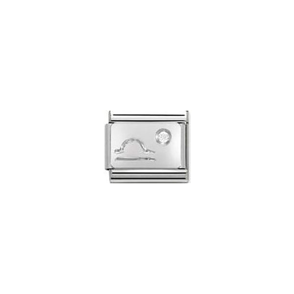 Composable Classic Zodiac Stainless Steel, Cubic Zirconia and Sterling Silver - Libra
