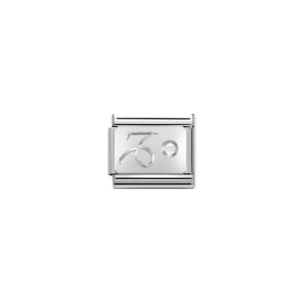 Composable Classic Zodiac Stainless Steel, Cubic Zirconia and Sterling Silver - Capricorn