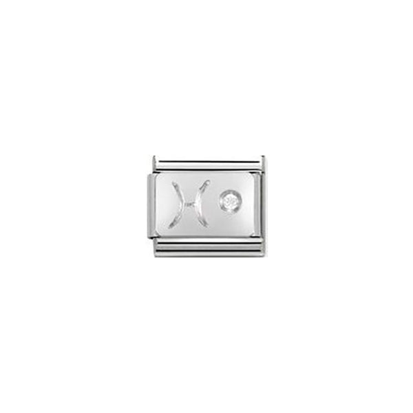Composable Classic Zodiac Stainless Steel, Cubic Zirconia and Sterling Silver - Pisces