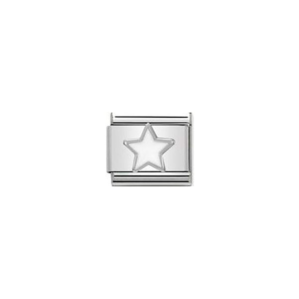 Composable Classic Symbols in Stainless Steel, Enamel and Sterling Silver - White Star