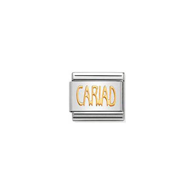 Composable Classic Writings in Stainless Steel With Bonded Yellow Gold - Cariad