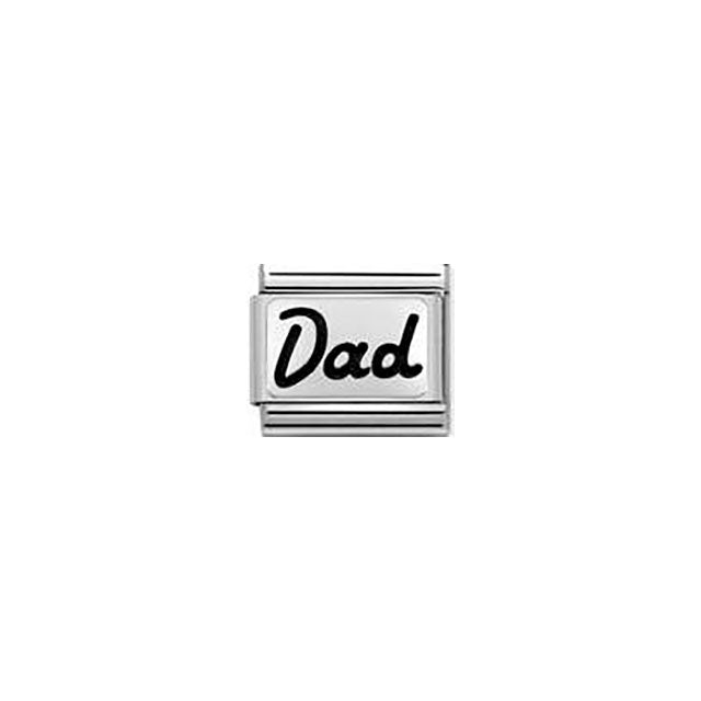 Composable Classic Plates Steel and Sterling Silver - Dad