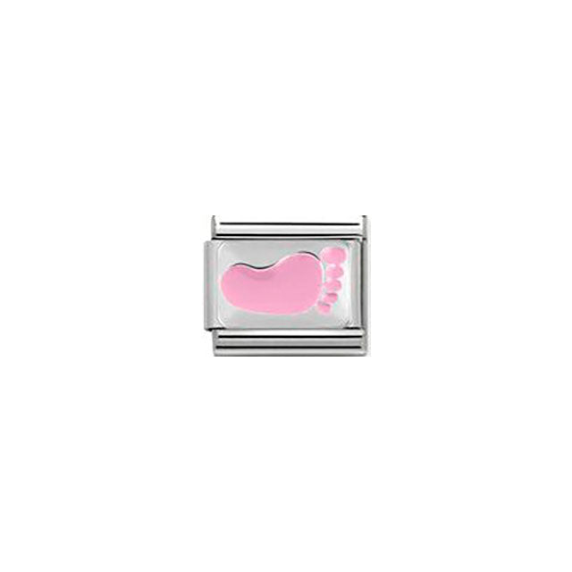 Composable Classic Promotions 2 in Steel, Enamel and Silver - Ciao Lapo Small Feet Pink