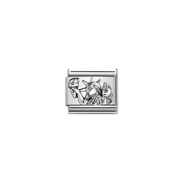 Composable Classic Monuments Relief Acciaio and Argento - Statue Of Liberty