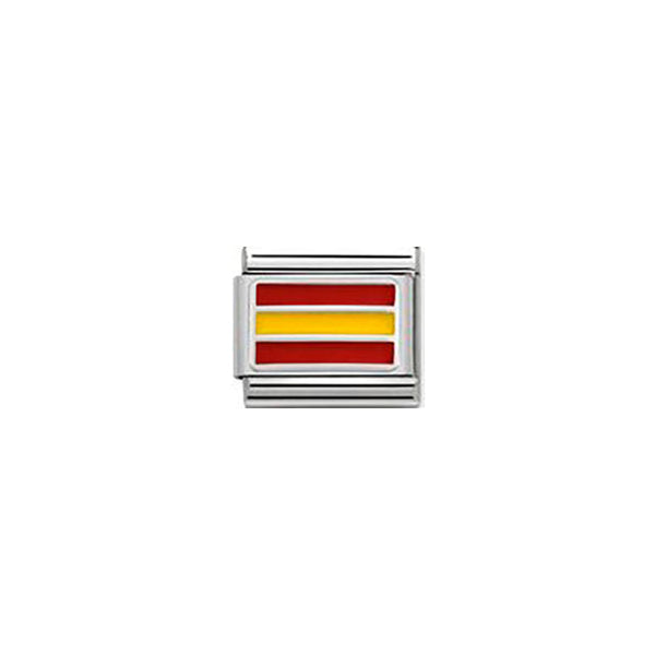 Composable Classic Flags in Steel, Enam,Sterling Silver - Spain