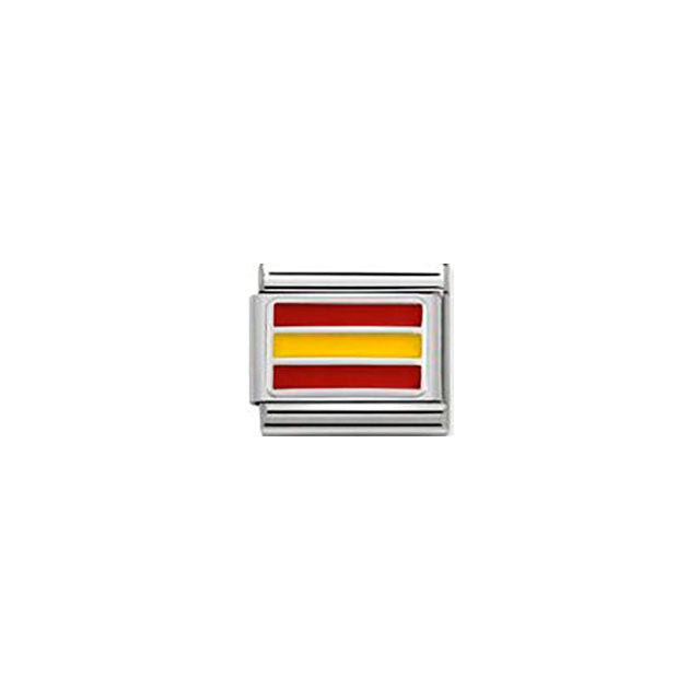 Composable Classic Flags in Steel, Enam,Sterling Silver - Spain