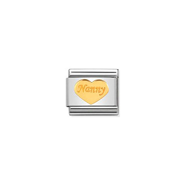 Composable Classic Symbols and Steel and Bonded Yellow Gold - Nanny Heart