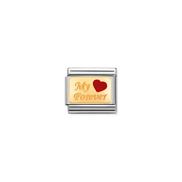 Composable Classic Plates Steel, Enamel and Bonded Yellow Gold - My Forever