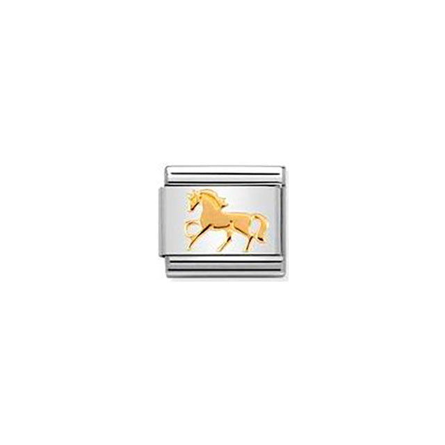 Composable Classic Symbols Steel and Bonded Yellow Gold - Galloping Horse