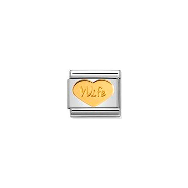 Composable Classic Symbols and Steel and Bonded Yellow Gold - Wife Heart