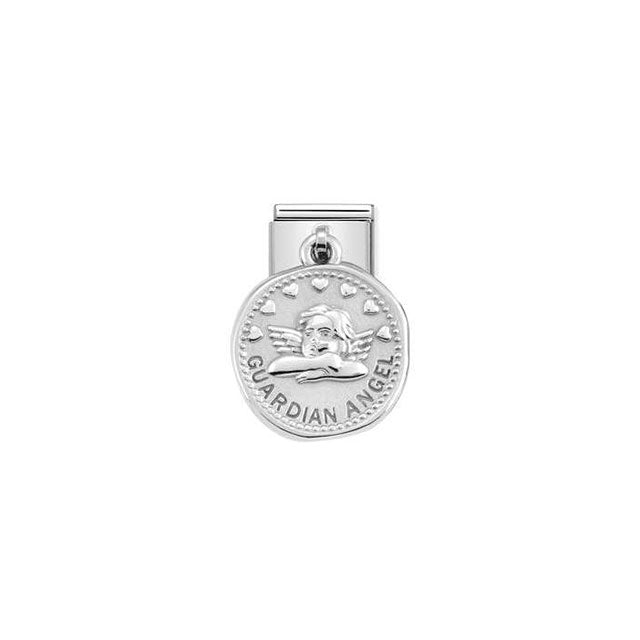 Composable Classic Charms Wishes Steel and Sterling Silver - Guardian Angel