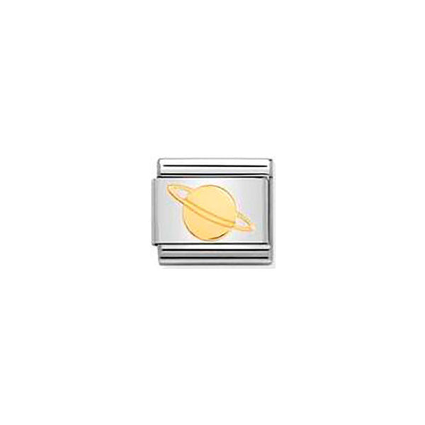 Composable Classic Symbols Stainless Steel and Bonded Yellow Gold - Planet