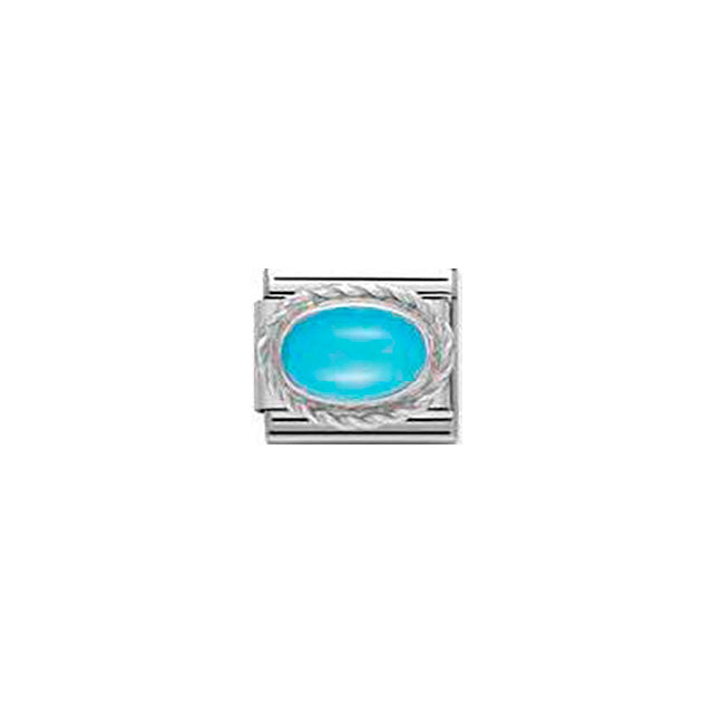 Composable Classic Hard Stones Stainless Steel, Rich Sterling Silver Setting - Turquoise