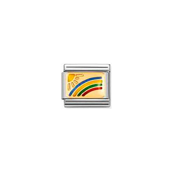 Composable Classic Plates Steel, Enamel and Bonded Yellow Gold - Rainbow