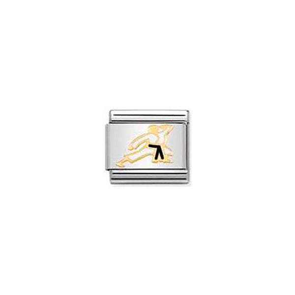 Composable Classic Sports 1 In Stainless Steel With Enamel and Bonded Yellow Gold - Karate