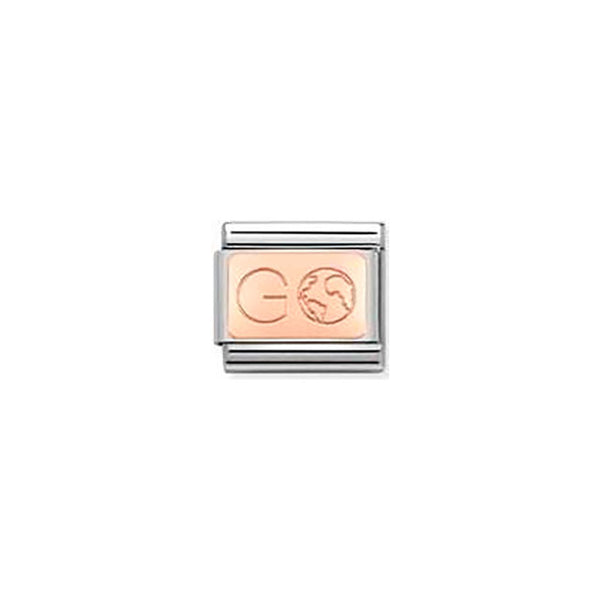 Composable Classic Symbols Plates 1 Steel and 9K Rose Gold - Go With Earth