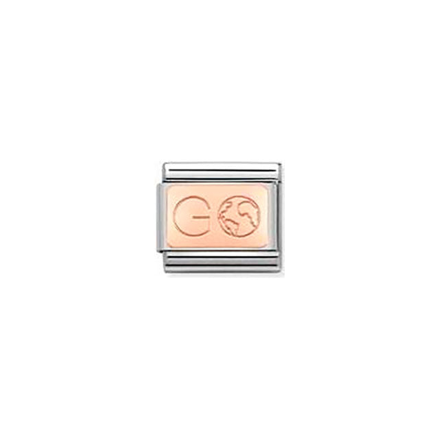 Composable Classic Symbols Plates 1 Steel and 9K Rose Gold - Go With Earth