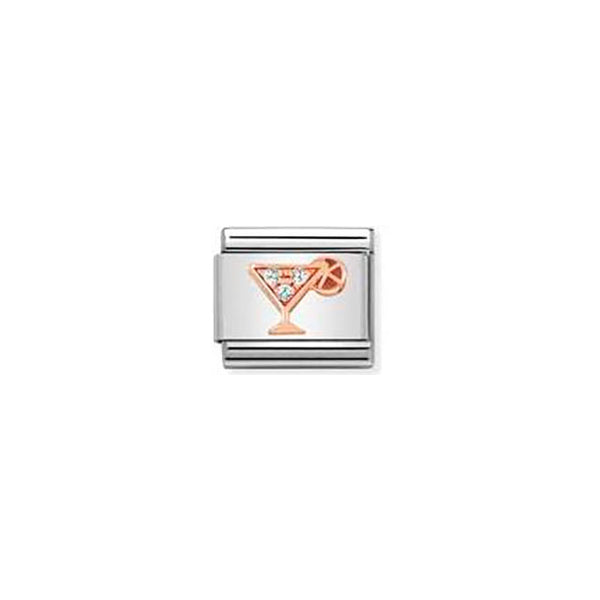 Composable Classic Symbols In Stainless Steel With 9K Rose Gold and Cz - Cocktail