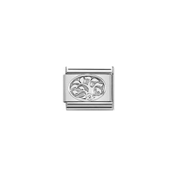 Composable Classic Symbols Stainless Steel, Sterling Silver, and Cubic Zirconia - Tree Of Life