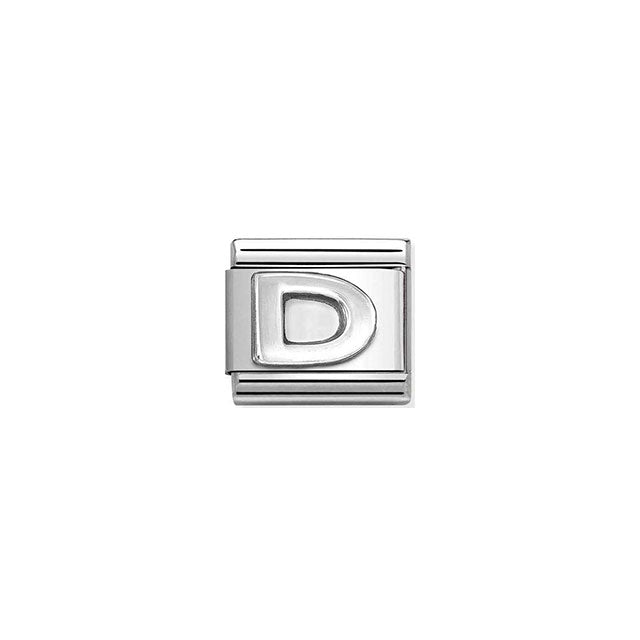 Composable Classic Letters In Steel and Silver - D