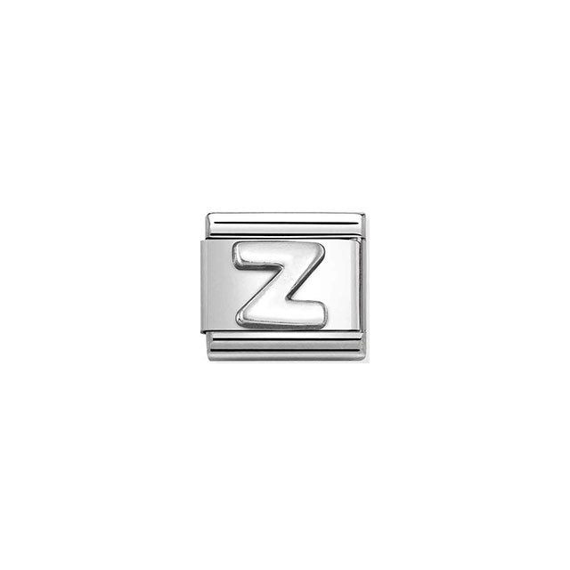 Composable Classic Letters In Steel and Silver - Z