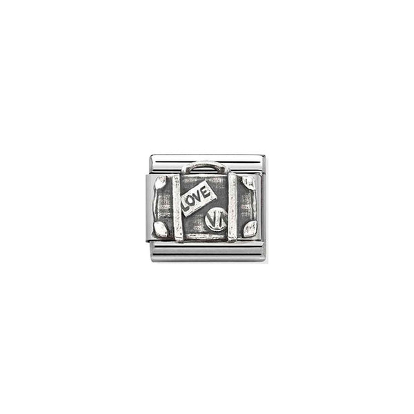 Composable Classic Symbols In Steel and Sterling Silver - Suitcase