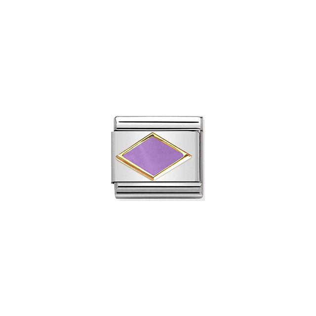 Composable Classic Symbols Steel, Enamel and Bonded Yellow Gold - Lilac Rhombus