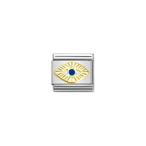 Composable Classic Symbols Steel, Enamel and Bonded Yellow Gold - Diamond-Coated God Eye