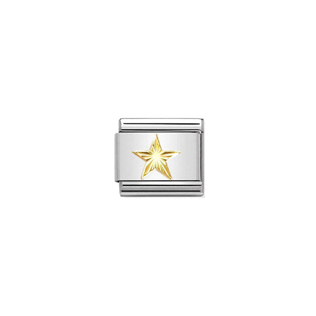 Composable Classic Symbols Steel and Bonded Yellow Gold - Diamond-Coated Star