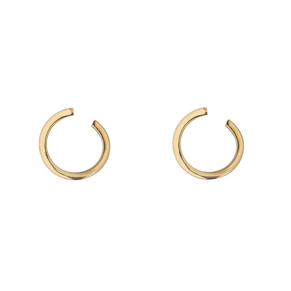 9ct Yellow Gold Twist Circle Hoop Earrings