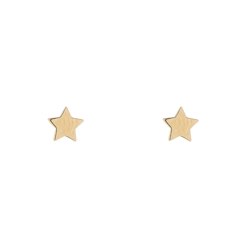 NJO Designs 9ct Yellow Gold Single Star Threaded Stud Earring 6mm