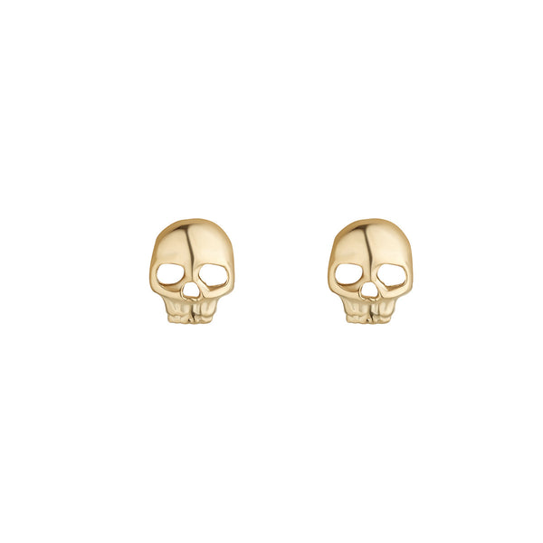 NJO Designs 9ct Yellow Gold Skull Stud Earrings
