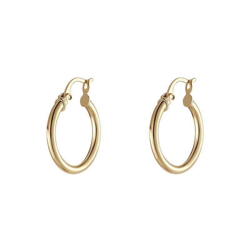 NJO Designs 9ct Yellow Gold Hoop Earrings