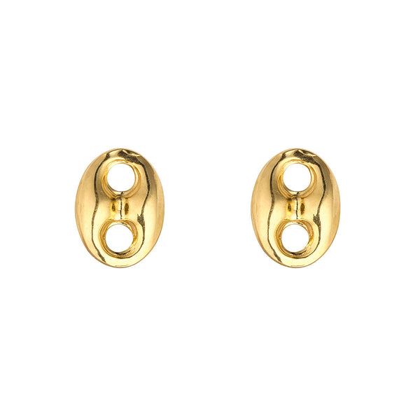 9ct Yellow Gold Link Stud Earrings