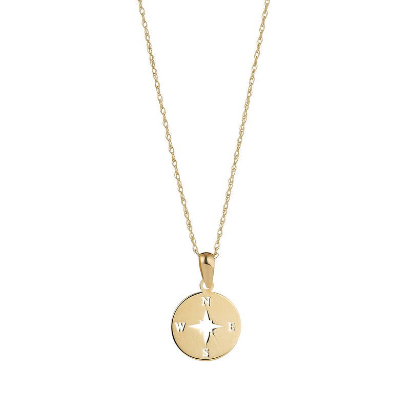 NJO Designs 9ct Yellow Gold Compass Pendant