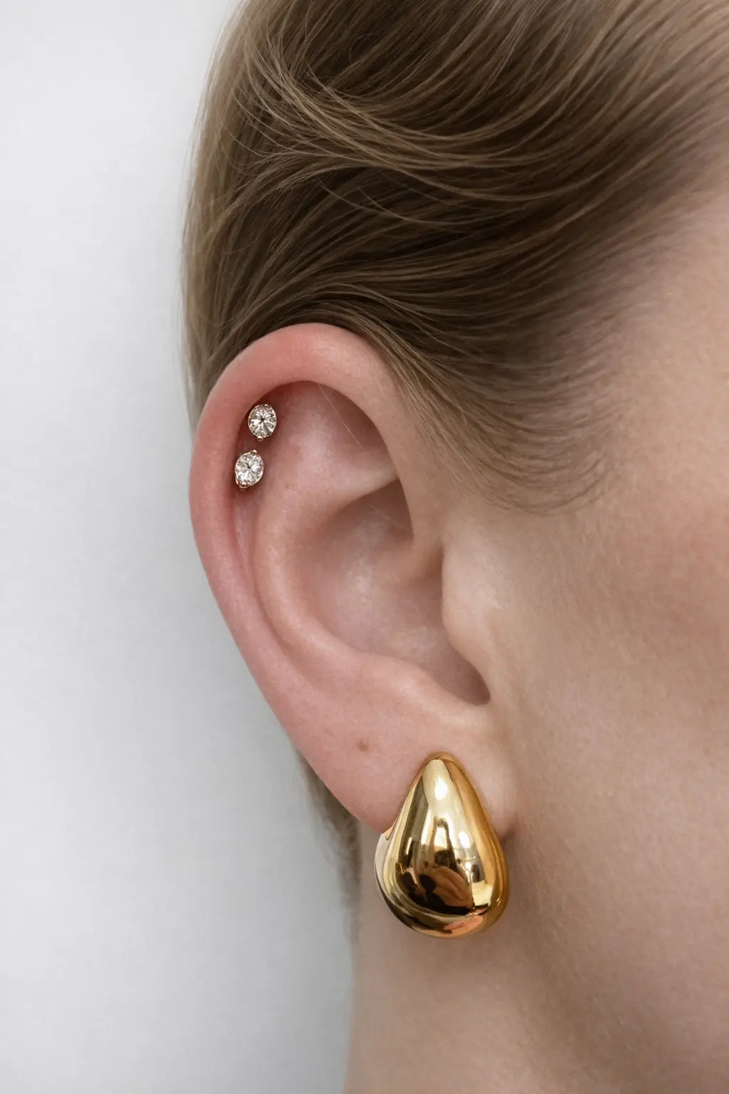 Ear styling close-up